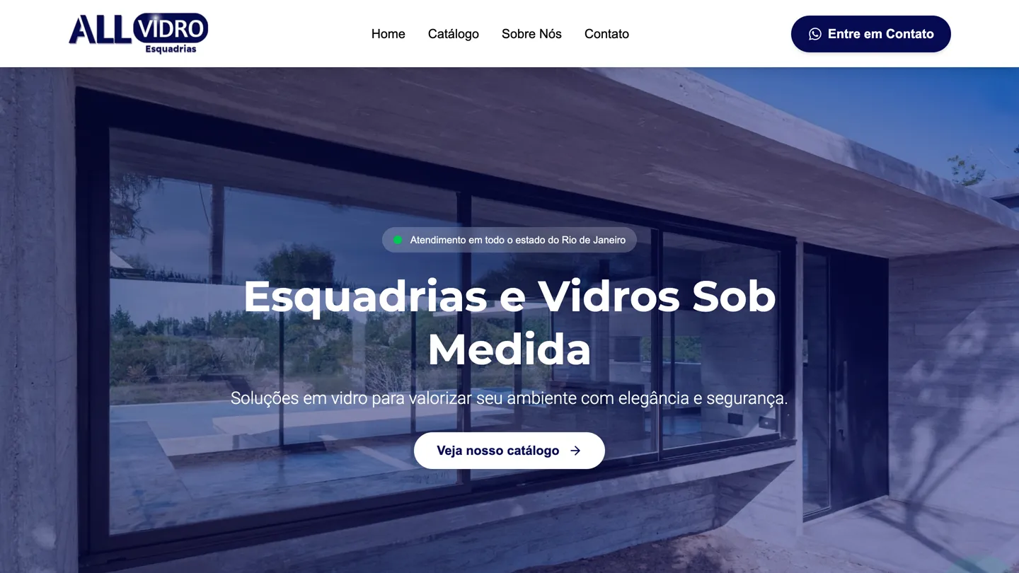 Site All Vidro Esquadrias